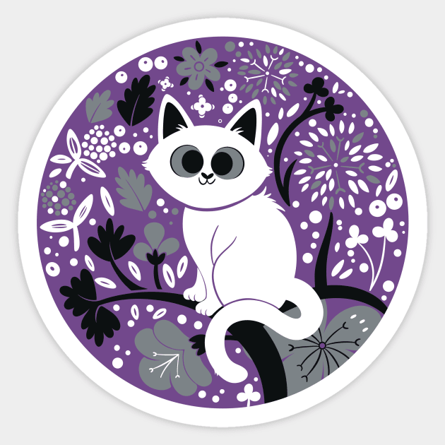Asexual Pride Cat Sticker by Twkirky